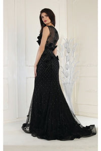 Royal Queen RQ7951 3D Floral Applique Evening Dress - Dress