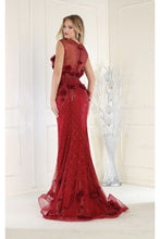 Load image into Gallery viewer, Royal Queen RQ7951 3D Floral Applique Evening Dress - Dress