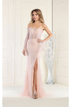 Load image into Gallery viewer, Royal Queen RQ7954 One Sleeve Special Occasion Blush Dress - Dress