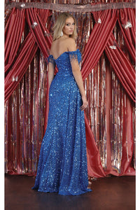 Royal Queen RQ7988 Off Shoulder Feathers Prom Dress - Dress