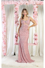 Load image into Gallery viewer, Royal Queen RQ8004 Sequined Prom Gown - BLUSH / 2 - Dress