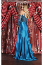 Load image into Gallery viewer, Royal Queen RQ8016 Cold Shoulder High Slit Prom Gown - Dress