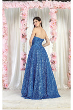 Load image into Gallery viewer, Royal Queen RQ8025 Sequin A-line Corset Prom Classy Formal Gown - Dress