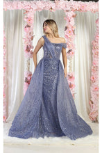 Load image into Gallery viewer, Royal Queen RQ8029 Convertible Special Occasion Gown - DUSTY BLUE / 4 - Dress