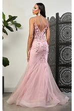 Load image into Gallery viewer, Royal Queen RQ8030 Embellished Mermaid 3D Floral Allpique Prom Dress - Dress