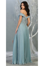 Load image into Gallery viewer, Ruched Off Shoulder Formal Gown - LA7876