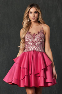Sexy Back Interest Homecoming Dress
