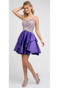 Sexy Back Interest Homecoming Dress