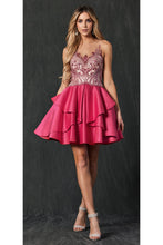 Load image into Gallery viewer, Sexy Back Short Prom Dress - LAT760 - Fuchsia - LA Merchandise