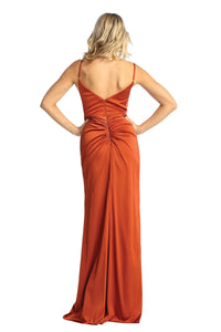 Sexy High Slit Satin Dress - LA1927 - - LA Merchandise