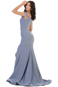La Merchandise LA1748 Sexy Long Off the Shoulder Stretchy Prom Dress - - LA Merchandise