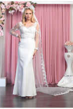 Load image into Gallery viewer, Sheer Long Sleeve Wedding Dress