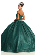 Load image into Gallery viewer, La Merchandise LA176 Glitter Off the Shoulder Quinceanera Ball Gown - - LA Merchandise