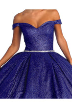 Load image into Gallery viewer, La Merchandise LA176 Glitter Off the Shoulder Quinceanera Ball Gown - - LA Merchandise