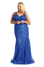 Load image into Gallery viewer, Shiny Formal Evening Dress - Royal / 4