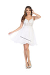 Load image into Gallery viewer, La Merchandise LA1693 Short Spaghetti Strap Homecoming Pageant Dress - WHITE - LA Merchandise