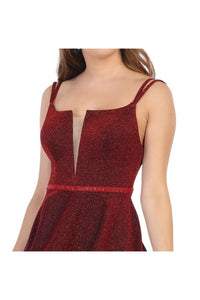 La Merchandise LA1697 Short Sleeveless A-Line Homecoming Dress - - LA Merchandise