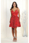 Load image into Gallery viewer, La Merchandise LA1965 Short Glitter Spaghetti Strap Hoco Dress - RED - LA Merchandise