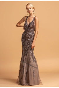 Long Mermaid Mesh Dress- LAEL2173 - - LA Merchandise