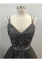 Load image into Gallery viewer, La Merchandise LAES2120 Double Shoulder Straps Rhinestone Short Dress - - LA Merchandise