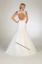 Load image into Gallery viewer, shoulder straps embroiderer &amp; sequins bridal dress- LA7642 - - LA Merchandise