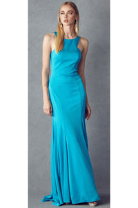 Simple Evening Gown on Sale - Turquoise / XS