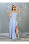 Load image into Gallery viewer, La Merchandise LA1704 Simple Sexy Double Strap Long Evening Gown - PERRY BLUE - LA Merchandise
