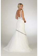Load image into Gallery viewer, Sleeveless embroiderer &amp; sequins mesh bridal dress- LA7643 - - LA Merchandise