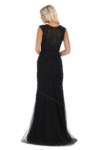 Sleeveless embroiderer & sequins mesh dress- LA7524 - - LA Merchandise