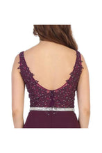 Load image into Gallery viewer, Sleeveless Lace Applique Evening Dress- LA1701 - Dress