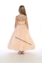 Load image into Gallery viewer, Sleeveless rhinestone full length mesh dress- DR5246