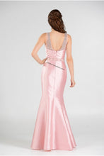 Load image into Gallery viewer, La Merchandise LAY7722 Sleeveless Rhinestone Mikado Mermaid Dress - - LA Merchandise