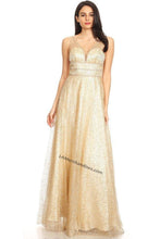 Load image into Gallery viewer, Sleeveless Sequins Long Mesh Dress- SF3075