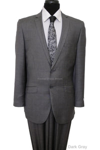 Slim Fit Mens Windowpane Pattern Suit - Mens Suits