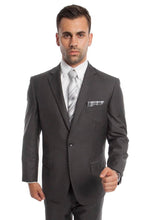 Load image into Gallery viewer, Solid Two Piece Men’s Suit - LA202SA - GREY / 34S/W28 - Mens