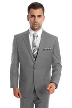 Load image into Gallery viewer, Solid Two Piece Men’s Suit - LA202SA - LIGHT GREY / 34S/W28 