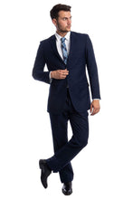 Load image into Gallery viewer, Solid Two Piece Men’s Suit - LA202SA - NAVY BLUE / 34S/W28 -