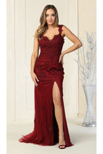 Load image into Gallery viewer, Special Occasion Embroidered Dress - BURGUNDY / 4