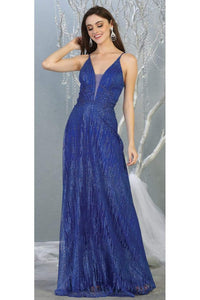 Special Occasion Glitter Formal Dress - ROYAL BLUE / 2