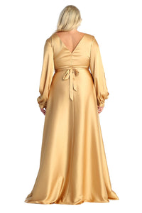Split Long Sleeve Prom Dress - LA1857