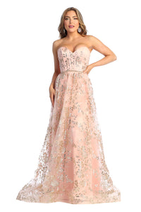 Sweetheart Boned Bodice Evening Gown