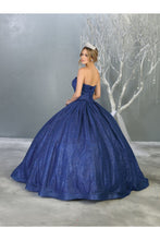 Load image into Gallery viewer, Strapless Quinceanera Ball Gown LA138 - Royal / 20 - Dress