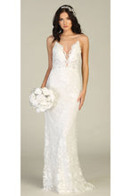 Load image into Gallery viewer, Strappy Bridal Evening Gown with Detachable Train - LA7823B 