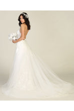 Load image into Gallery viewer, Strappy Bridal Evening Gown with Detachable Train - LA7823B 
