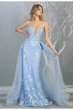 Load image into Gallery viewer, Strappy Evening Gown with Detachable Train - LA7823 - PERRY 