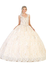 Load image into Gallery viewer, Timeless Quinceanera Ball Gown LA131 - Ivory/Gold / 12 - 