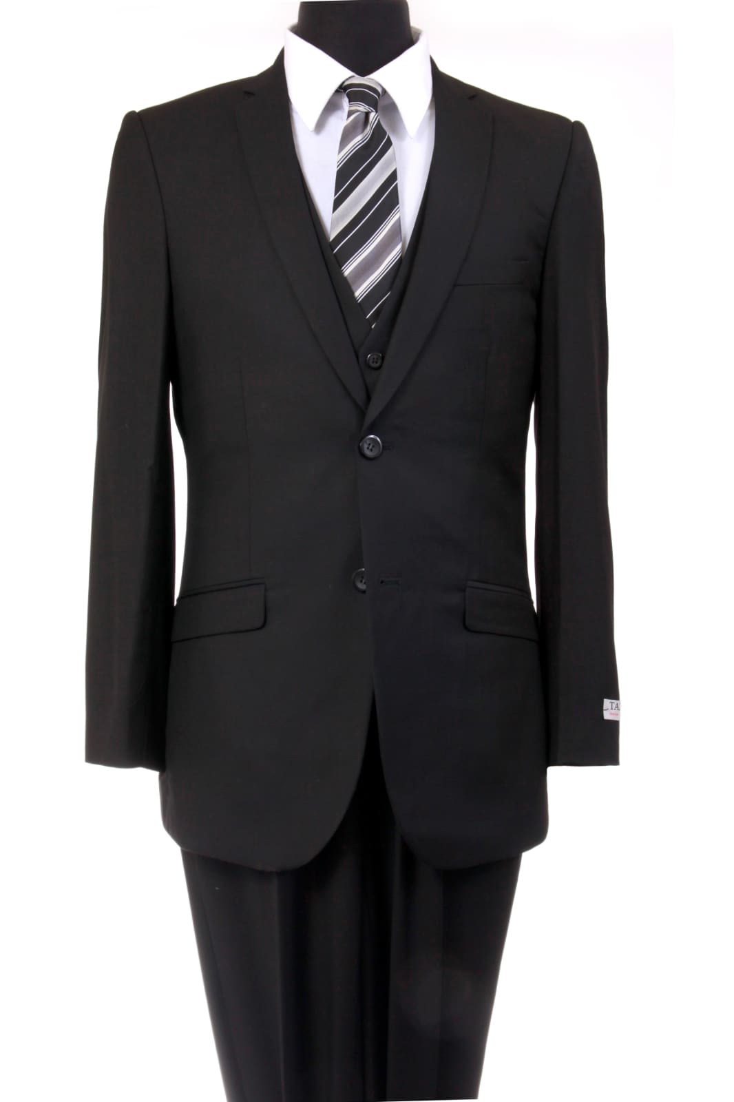 Ultra Slim Fit 3 Piece Men’s Suit - LA154SA - BLACK / 