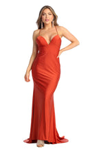Load image into Gallery viewer, V-neckline Spaghetti Strap Prom Dress