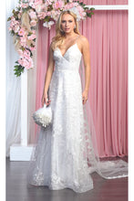 Load image into Gallery viewer, V-neckline Wedding Gown - IVORY / 4