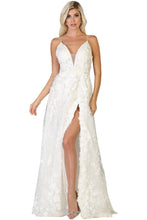 Load image into Gallery viewer, Wedding Gown with Cris cross straps &amp; high front slit- 